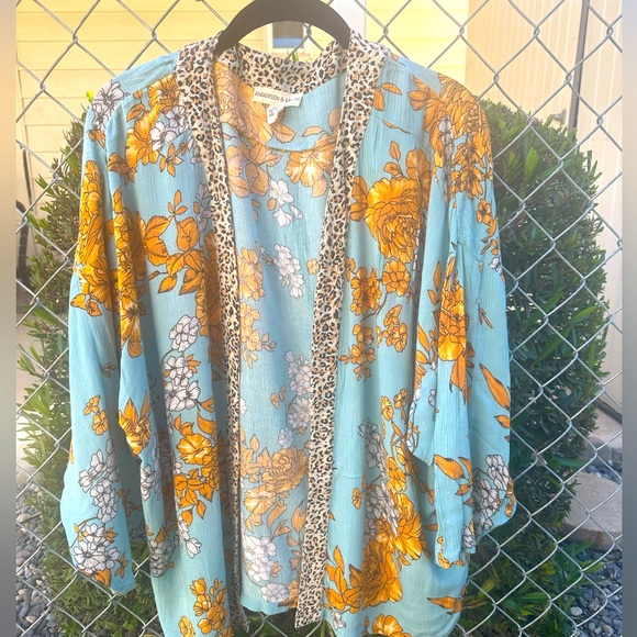 ANTHROPOLOGY ANDERSEN & LAUTH FLORAL KIMNO - Picture 4 of 5